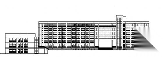 池州某六层教学实验楼建筑方案图cad施工图下载【ID:151575133】