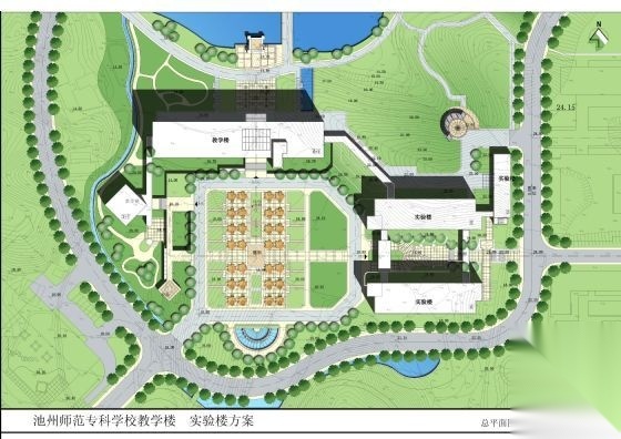 池州某六层教学实验楼建筑方案图cad施工图下载【ID:151575133】