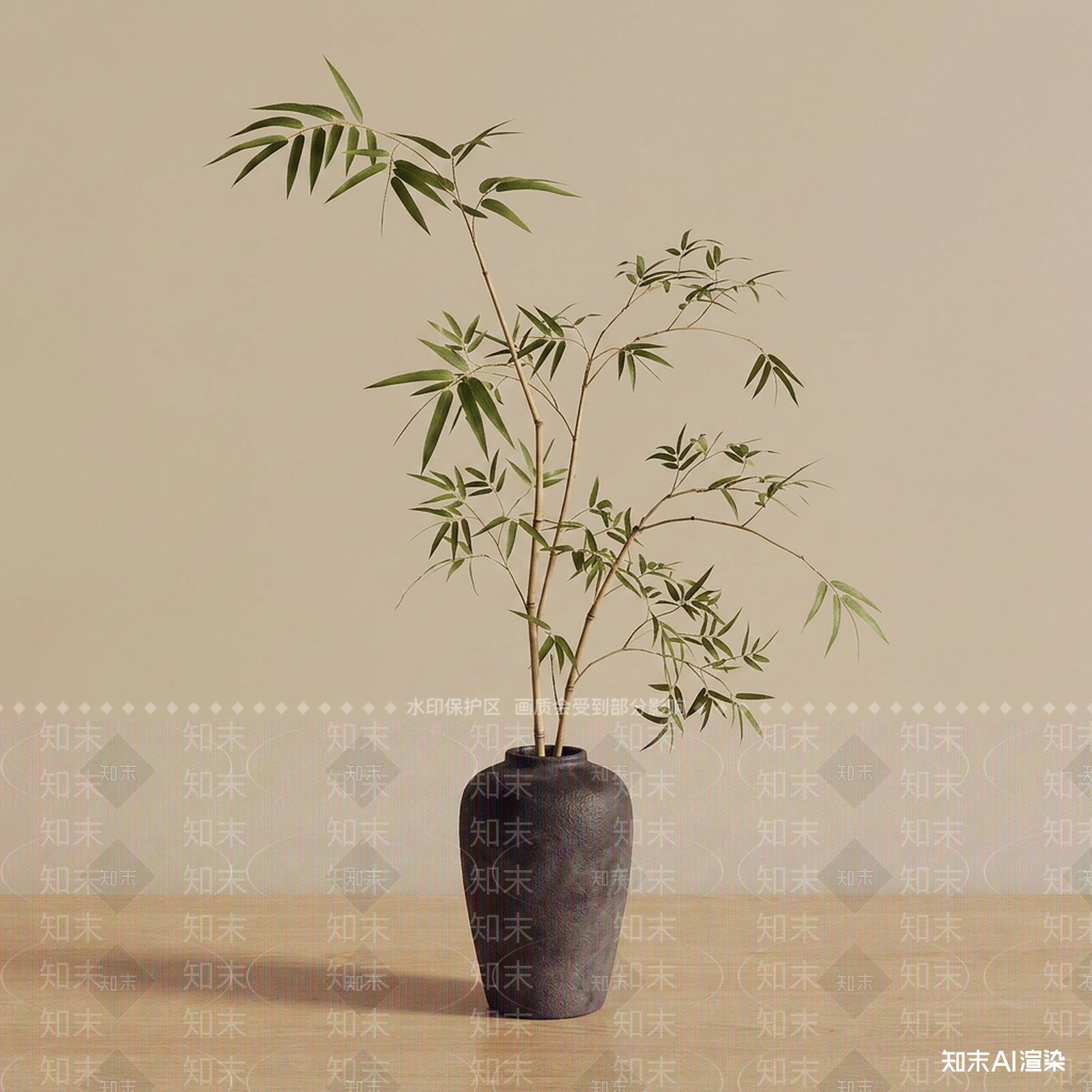 盆栽绿植竹子3D模型下载【ID:1227310636】