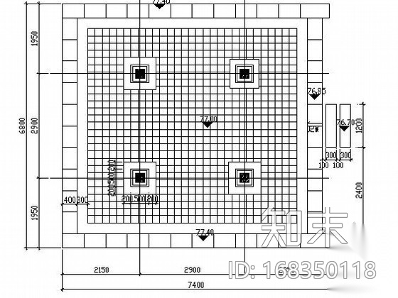 中式现代四角亭施工大样施工图下载【ID:168350118】