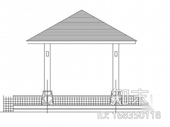 中式现代四角亭施工大样施工图下载【ID:168350118】