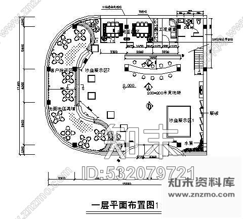 施工图售楼处装修施工图cad施工图下载【ID:532079721】