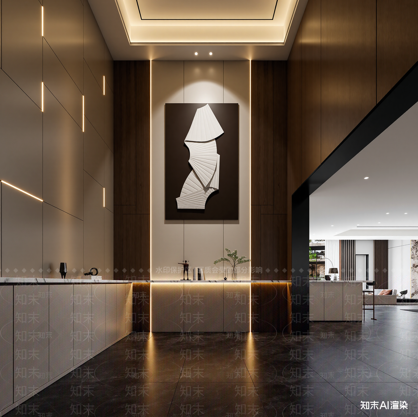 现代玄关3D模型下载【ID:1222104943】