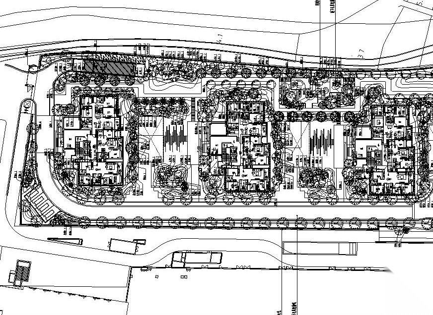 [上海]新古典地杰A地块景观绿化施工图设计施工图下载【ID:161067181】