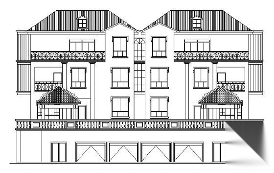 广东某三层别墅建筑施工图cad施工图下载【ID:149922197】