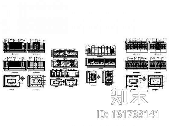 三个会议室设计图纸cad施工图下载【ID:161733141】