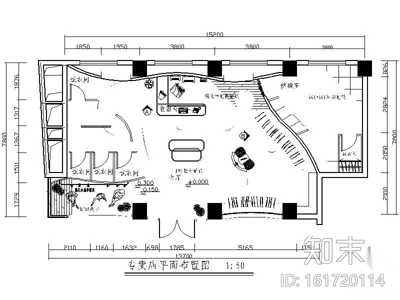 服装专卖店设计方案cad施工图下载【ID:161720114】