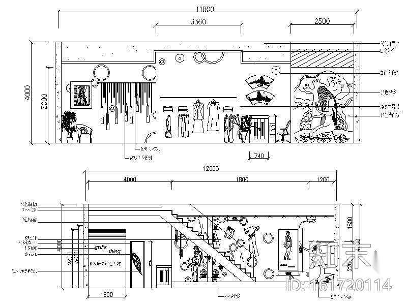 服装专卖店设计方案cad施工图下载【ID:161720114】