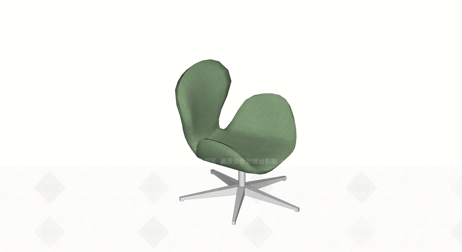 天鹅休闲椅SU模型下载【ID:934836417】