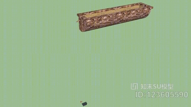 带排水管的花卉阳台SU模型下载【ID:123605590】