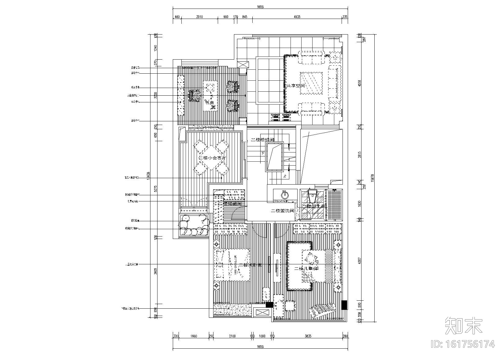 [南京]栖园南排别墅102室样板房室内施工图cad施工图下载【ID:161756174】