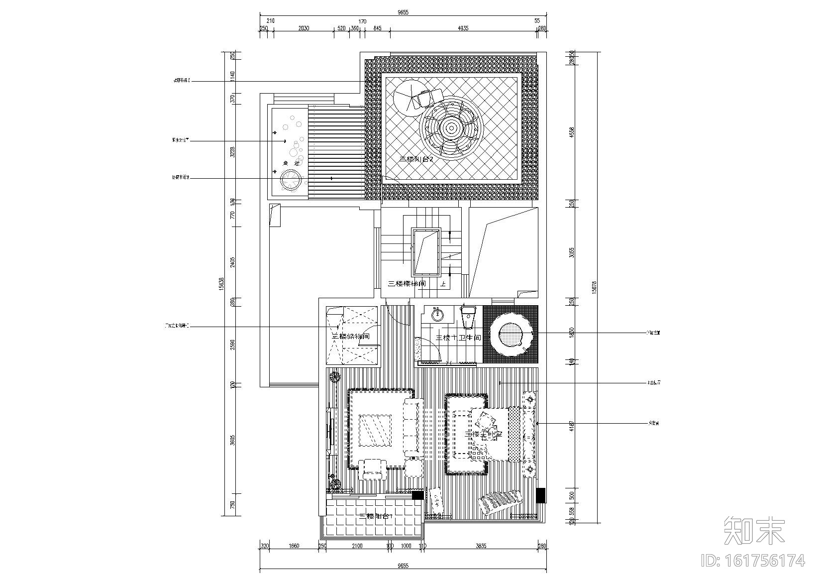 [南京]栖园南排别墅102室样板房室内施工图cad施工图下载【ID:161756174】