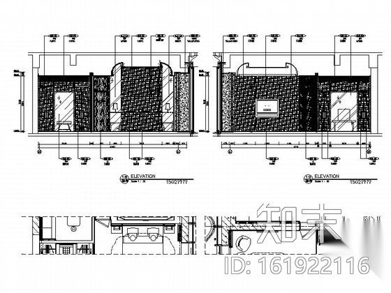 [海南]超大型世界级豪华酒店客房部分室内施工图cad施工图下载【ID:161922116】