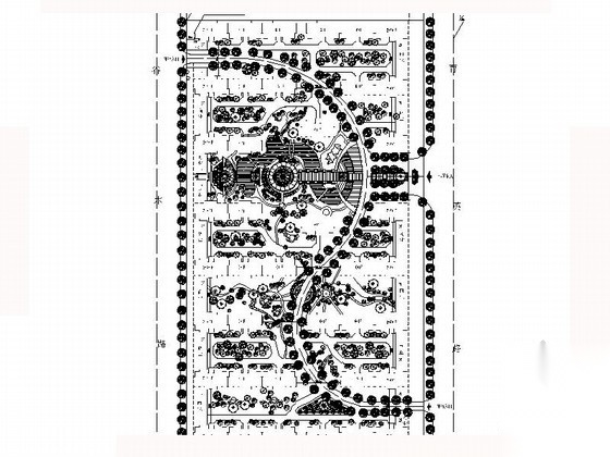 某小区规划方案图（8万平方米）cad施工图下载【ID:166822156】