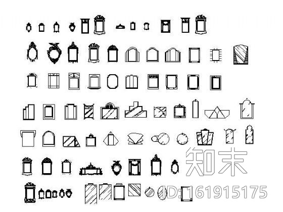 镜面图块cad施工图下载【ID:161915175】