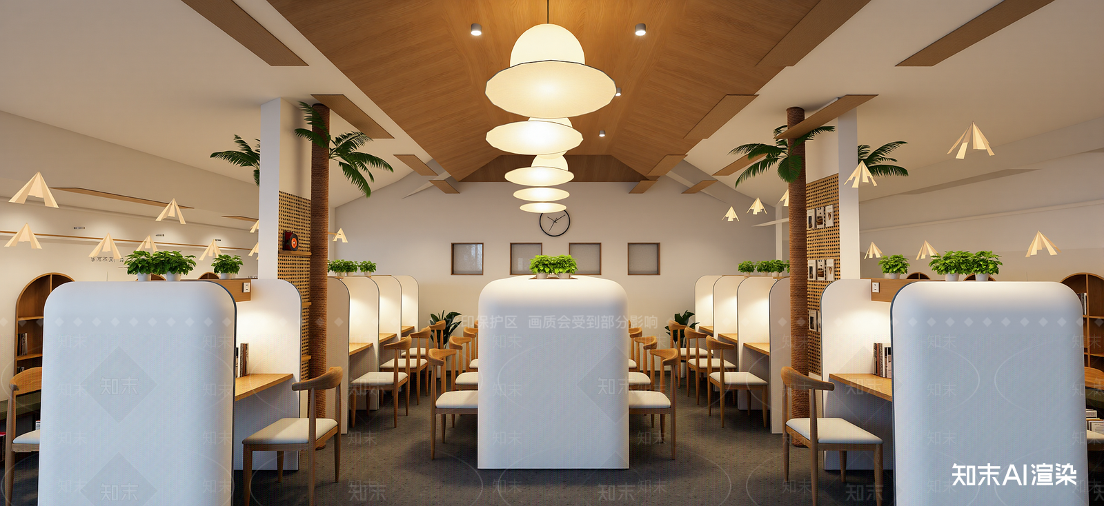 现代咖啡厅SU模型下载【ID:1222227609】
