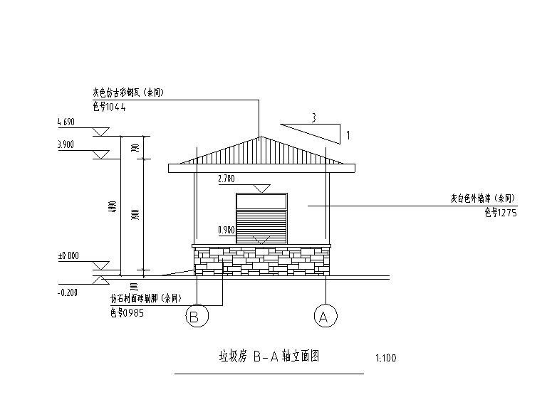 高速公路服务区全套建筑施工图2017cad施工图下载【ID:151679129】