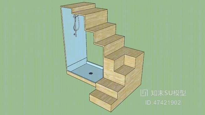 旋转楼梯SU模型下载【ID:417963435】