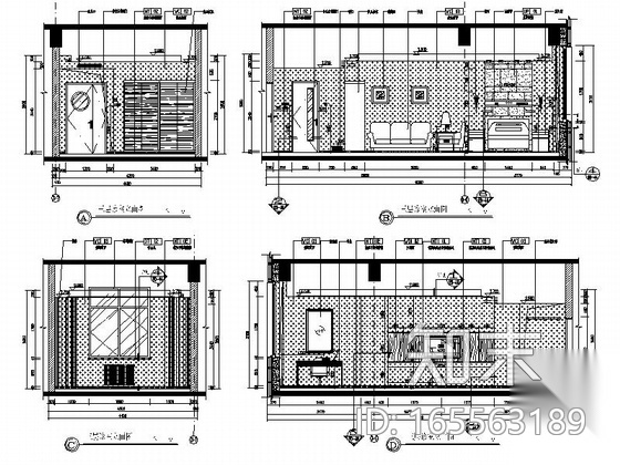 [内蒙]精品现代风格医院研究所室内装修施工图（含效果）施工图下载【ID:165563189】