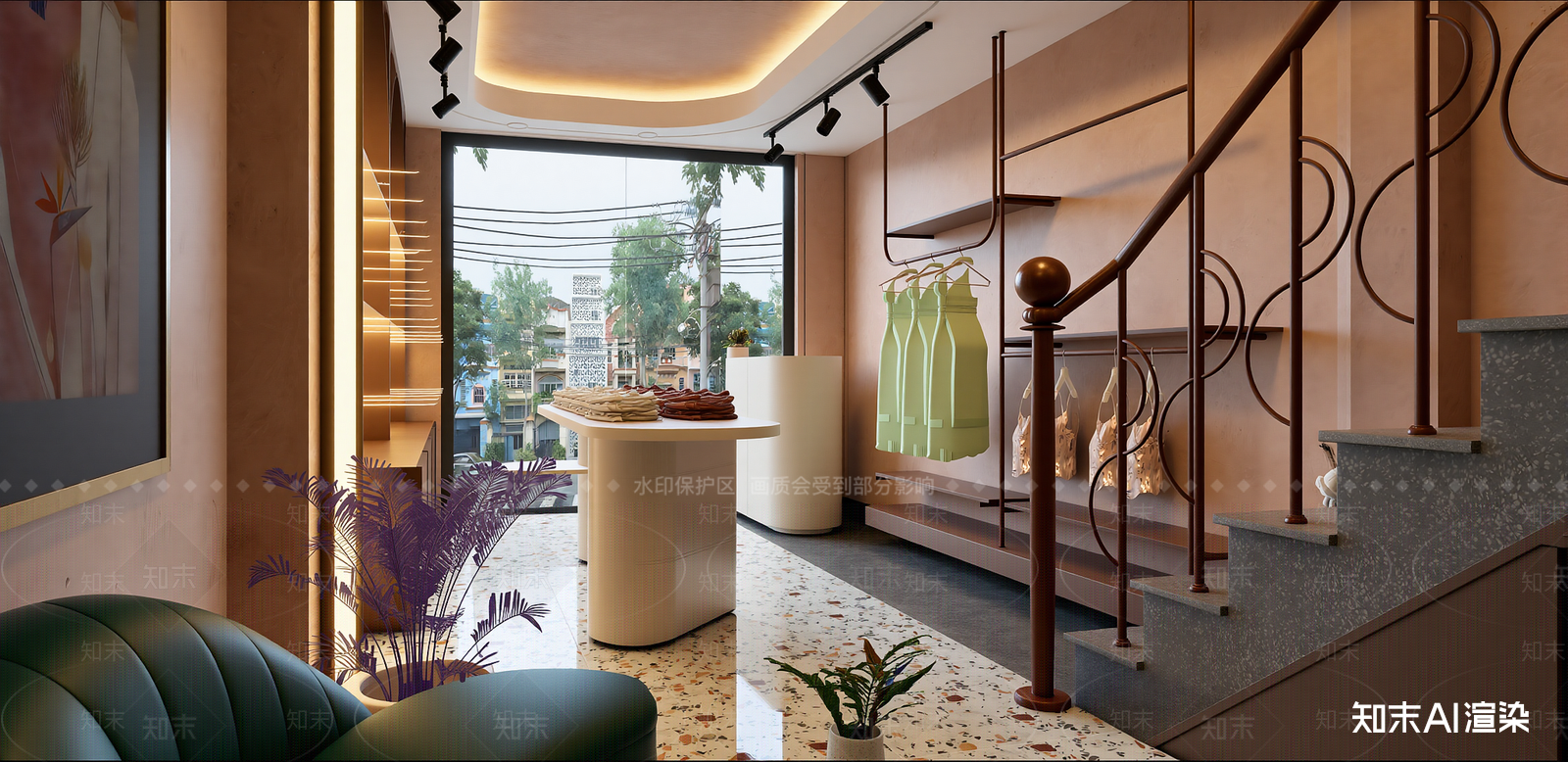 复古服装店SU模型下载【ID:1215205259】