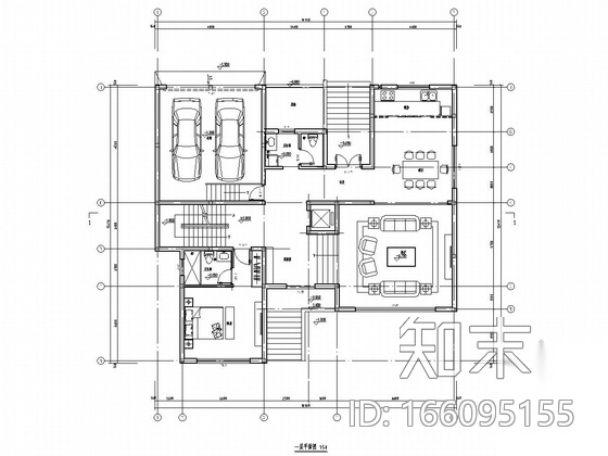 [苏州]两层钢框架结构别墅结构施工图（含pkpm计算模型cad施工图下载【ID:166095155】