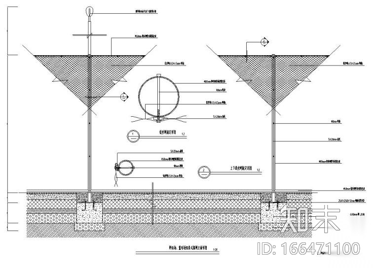 景观细部施工图—运动场地施工图设计施工图下载【ID:166471100】