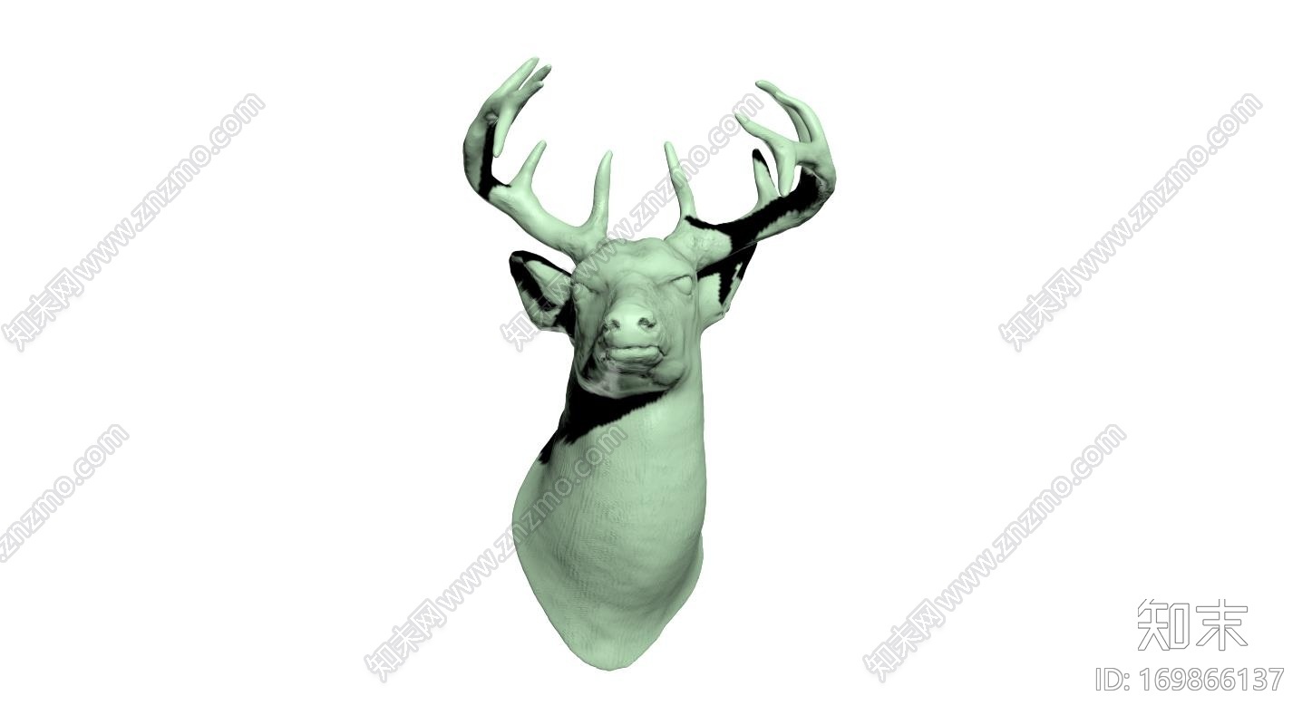 鹿头3d打印模型下载【ID:169866137】