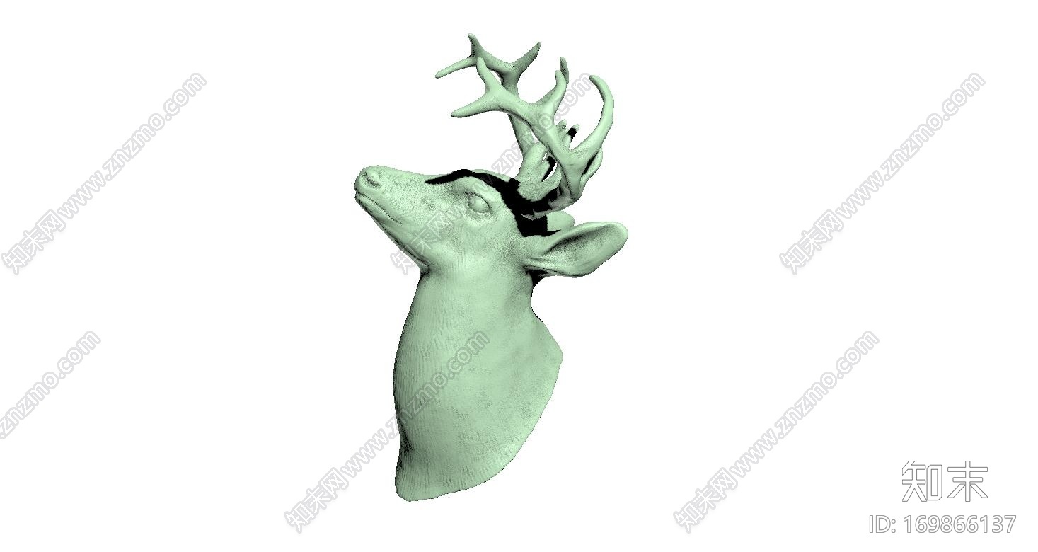 鹿头3d打印模型下载【ID:169866137】
