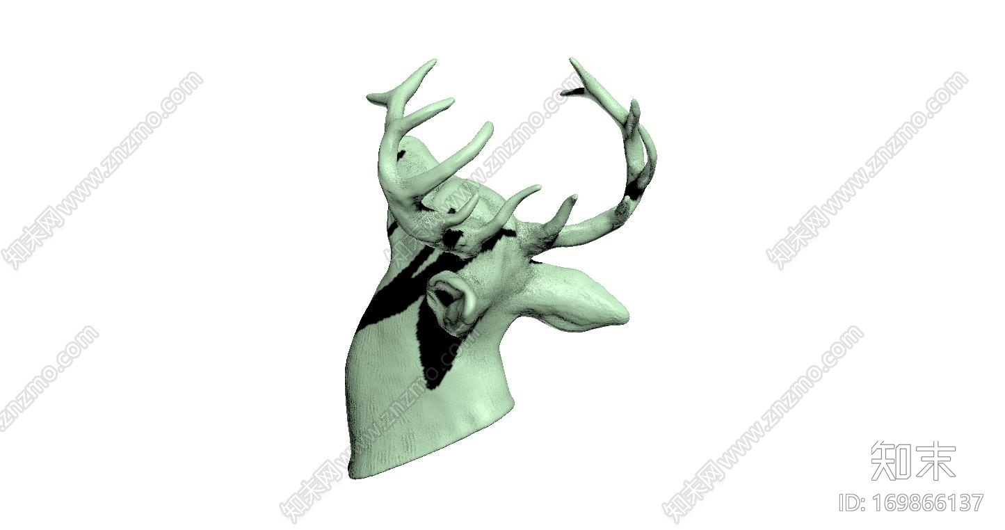 鹿头3d打印模型下载【ID:169866137】