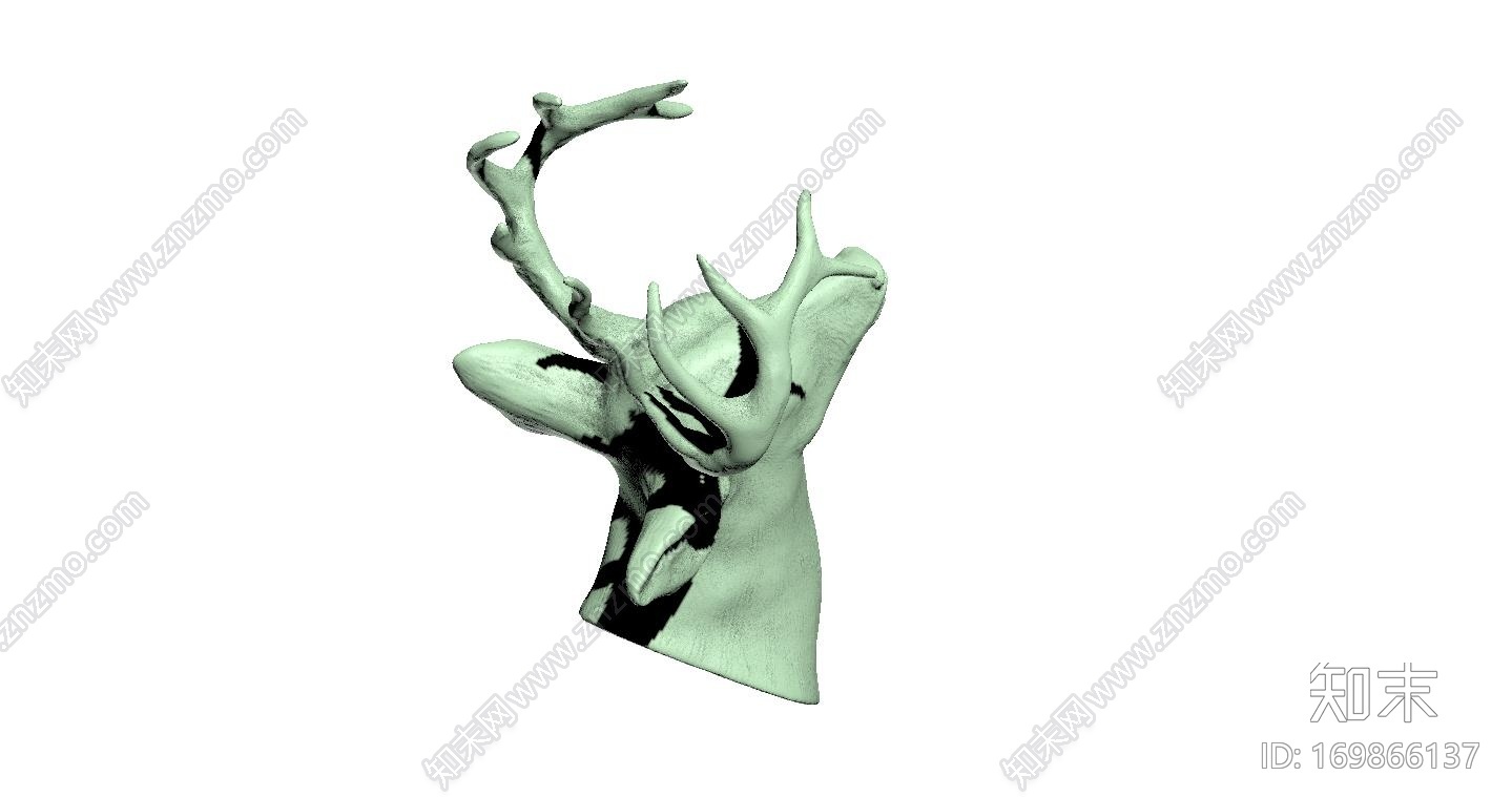 鹿头3d打印模型下载【ID:169866137】