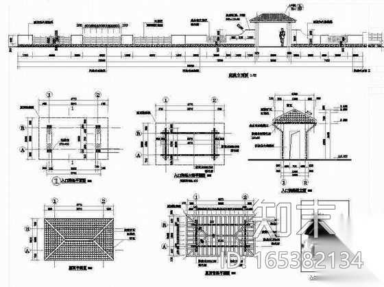 重庆某别墅区园林景观设计施工图cad施工图下载【ID:165382134】