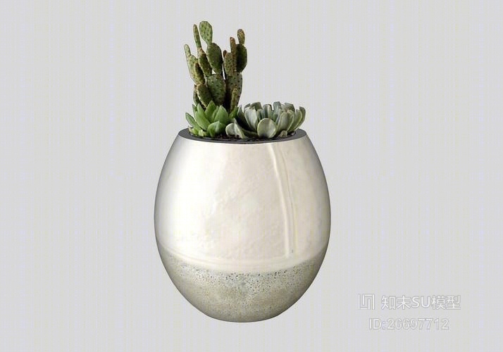 精品免费室内盆栽SU模型下载【ID:26697712】