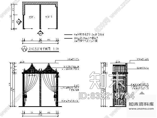 图块/节点桑拿区更衣间详图cad施工图下载【ID:832219784】