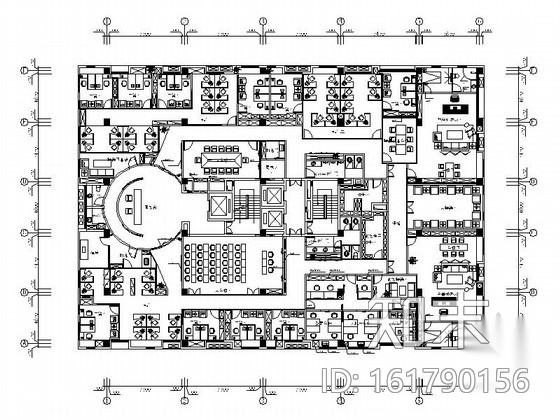 [天津]超全面综合性金融科技公司现代办公楼室内装修施...施工图下载【ID:161790156】