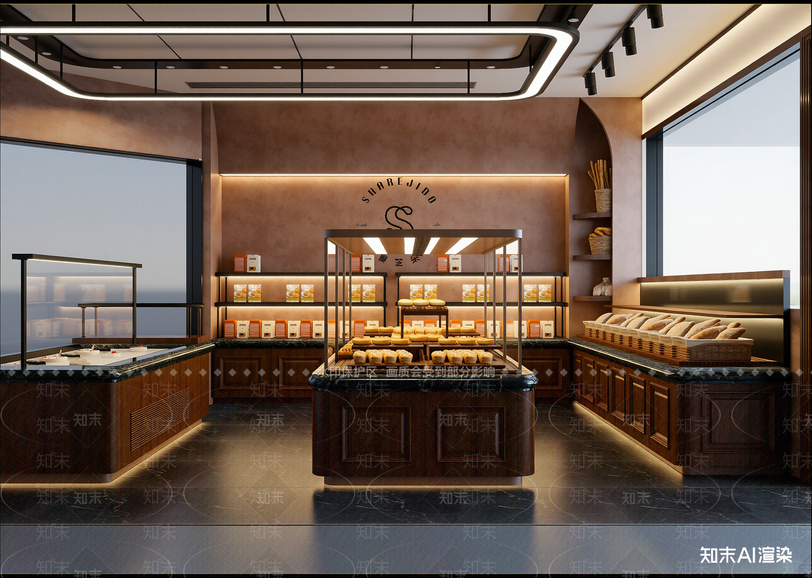 现代面包店3D模型下载【ID:1214944367】