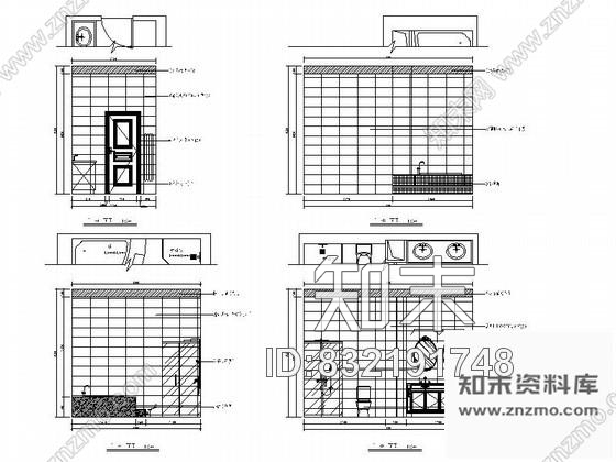 图块/节点北京简欧大户型主卫立面图cad施工图下载【ID:832191748】