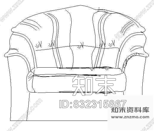 图块/节点沙发立面CAD图块4cad施工图下载【ID:832315867】