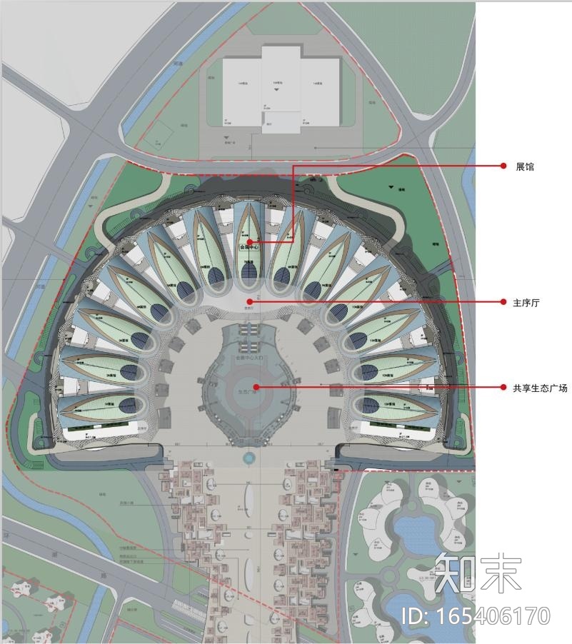 [昆明]高层孔雀造型国际会展中心建筑设计方案文本cad施工图下载【ID:165406170】