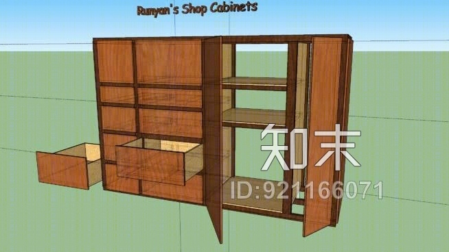 商店货架/壁橱SU模型下载【ID:921166071】