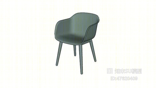 扶手椅SU模型下载【ID:47620409】