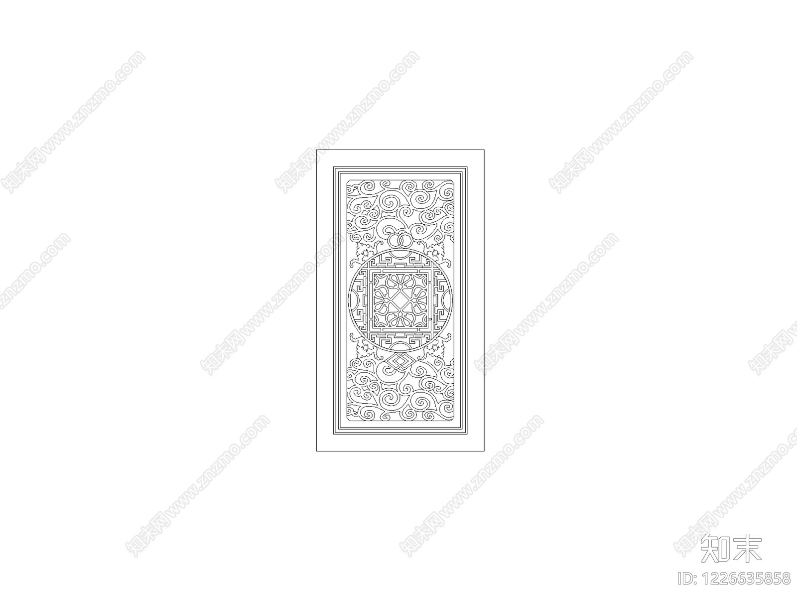 欧式格栅装饰构件CAD图纸