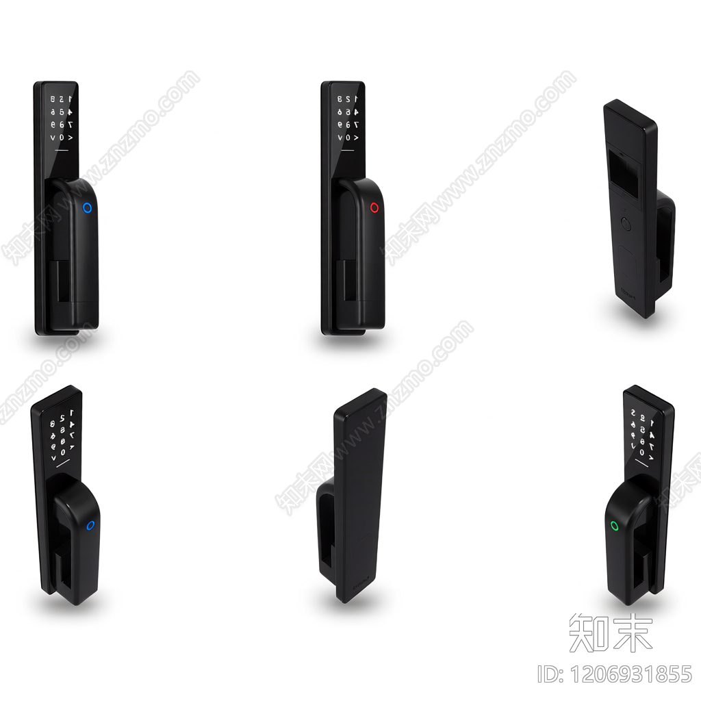 智能门锁组件3D模型下载【ID:1206931855】