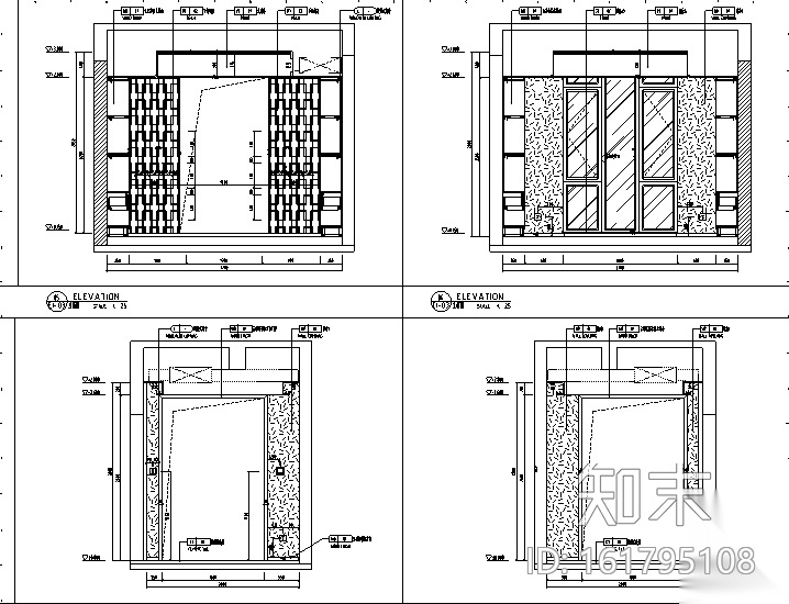 [广东]现代东方内涵风格别墅设计施工图（附效果图+材料...cad施工图下载【ID:161795108】