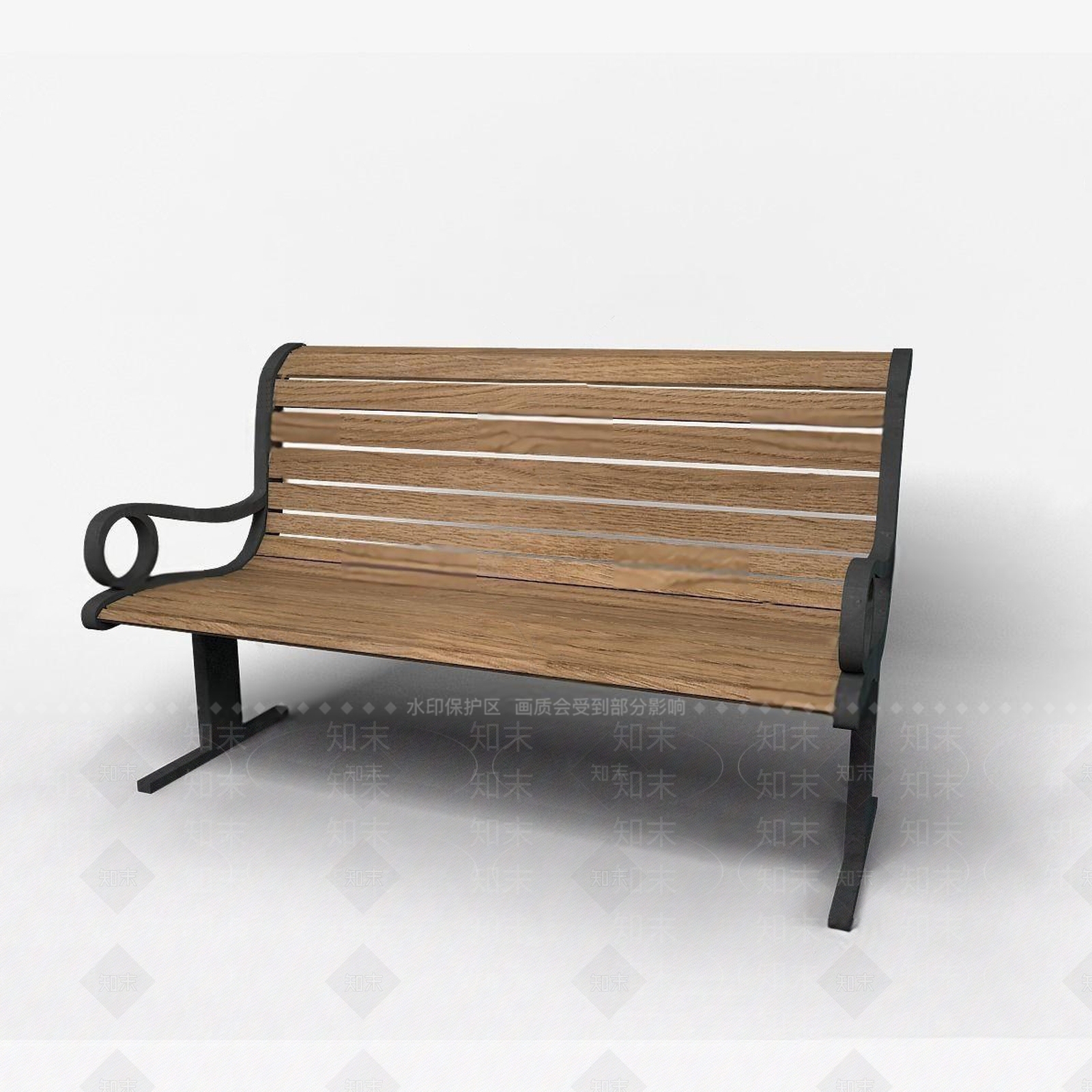 现代户外公共椅3D模型下载【ID:1110588643】