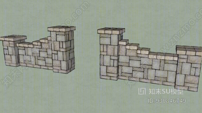 romanstone车道入口-芬利河gep4SU模型下载【ID:930846749】