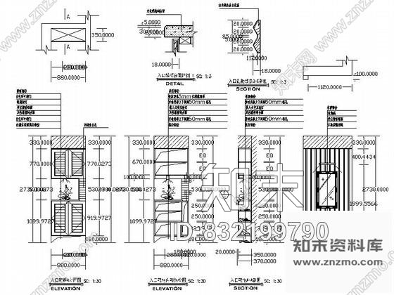 图块/节点白色混油入口鞋柜详图cad施工图下载【ID:832199790】