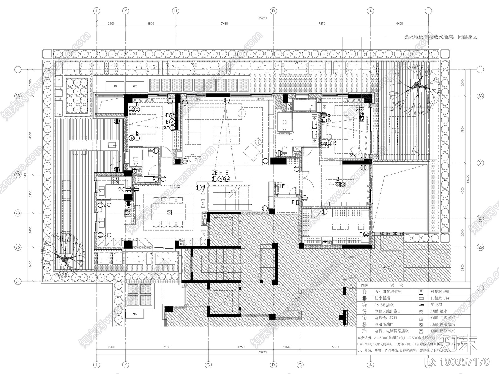 [郑州]永威上和院762㎡现代四居别墅施工图施工图下载【ID:180357170】