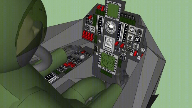 具有3D旋钮、按钮和开关的通用驾驶舱SU模型下载【ID:930209670】