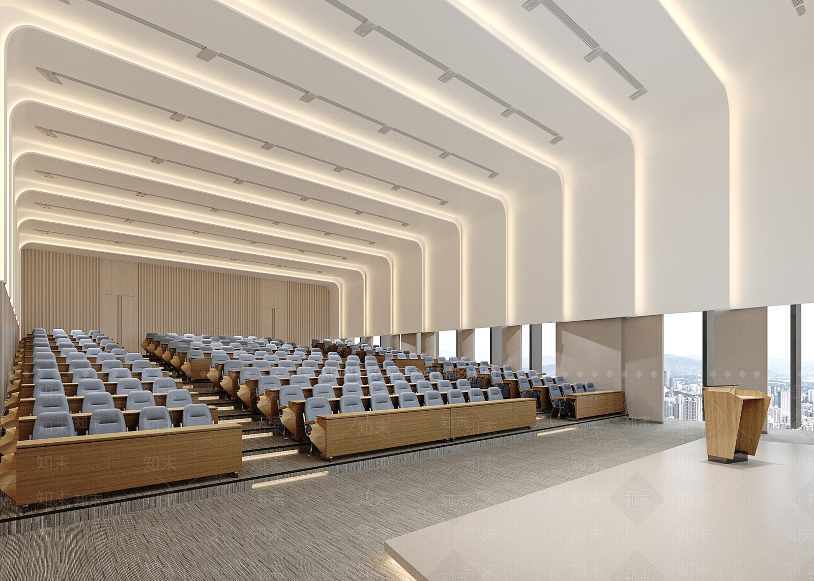 现代报告厅3D模型下载【ID:993492066】