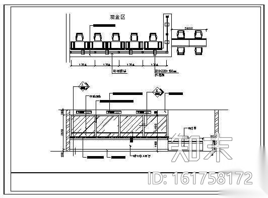 中行分理处装修图cad施工图下载【ID:161758172】